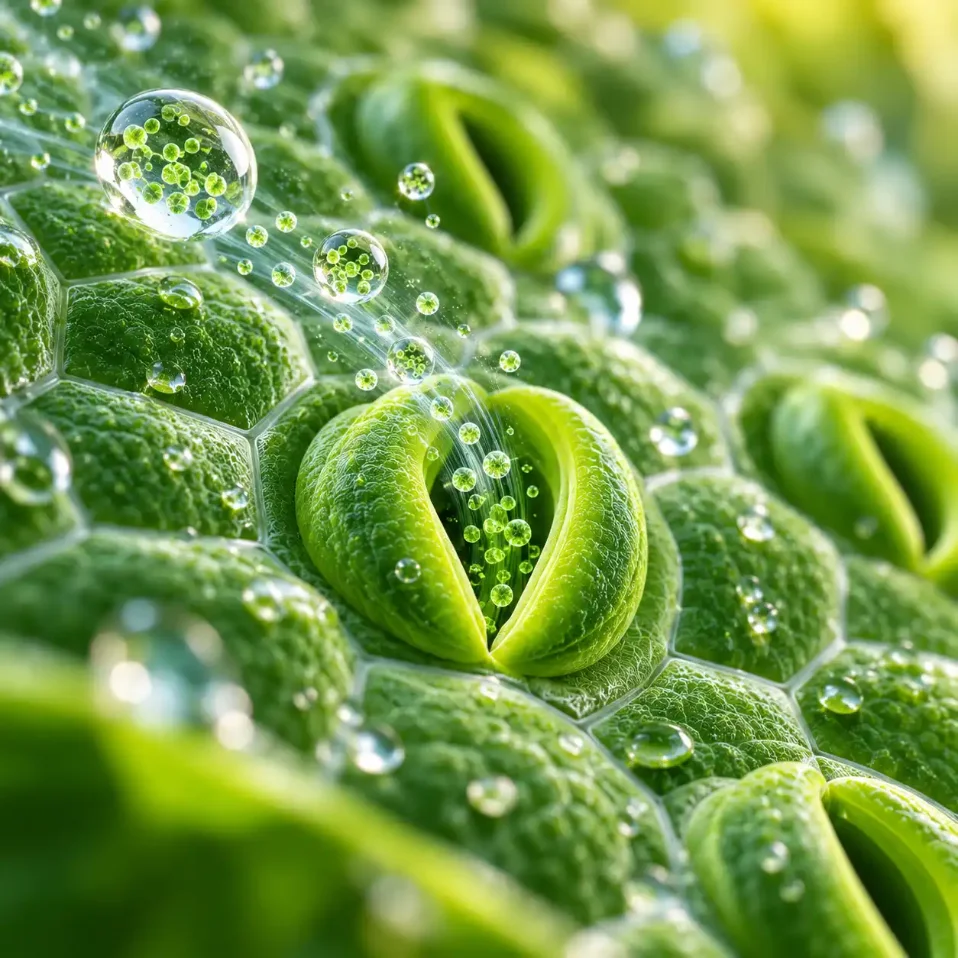 leaf surface, stomatal pores